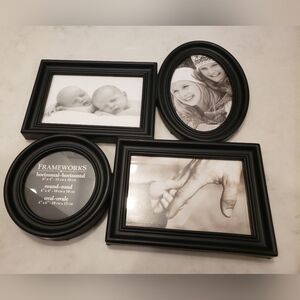 Frameworks 4 picture black frame